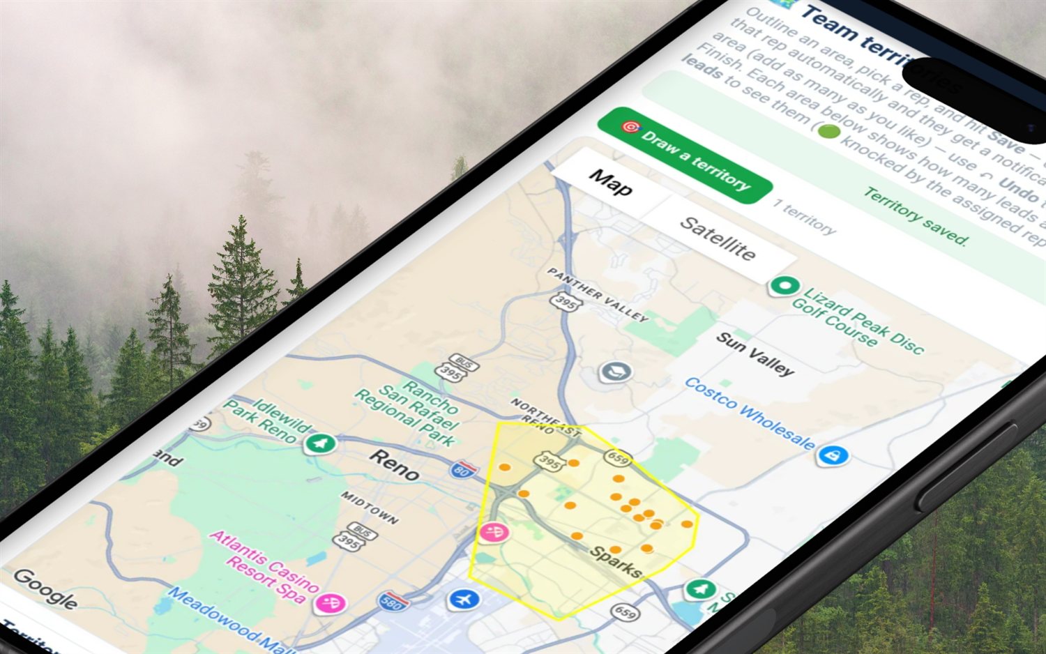 FieldStacker drawing and assigning a territory on the map